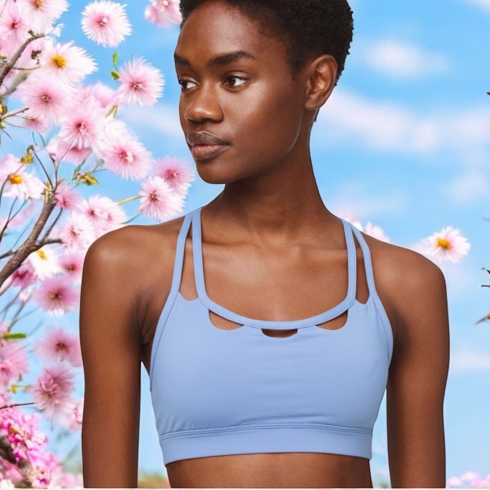Lululemon Energy Bra Crescent in Tempest Blue Sz 6
